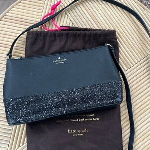 Kate Spade Black and Sparkle Crossbody Bag